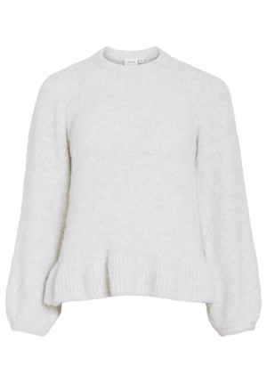 Tröjor/Koftor - Vibows o-neck knit pullover  – Cloud dancer